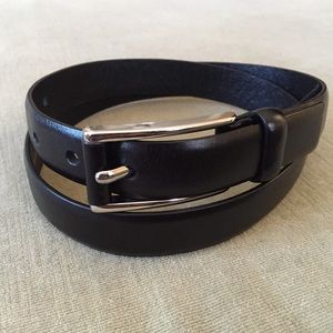 BR Black Leather Belt